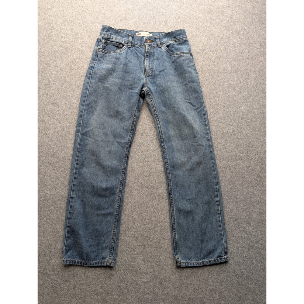 Levis 505 Regular Fit Mens Blue Jeans Straight Leg 29x29 Medium Wash Denim VTG